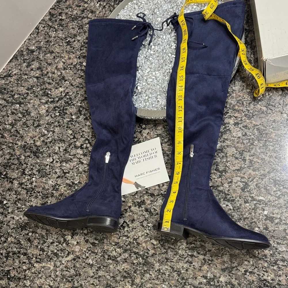 Marc Fisher Women's Deep Blue Over-the-Knee Boots NEW 6